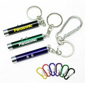 Dual Laser Pointer/ Super Bright LED Light with Keychain and Carabiner